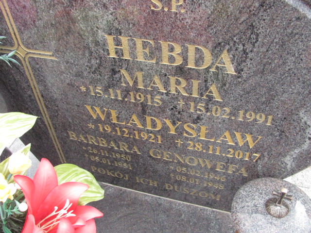 Genowefa Hebda  1946 Polanica Zdrój - Grobonet - Wyszukiwarka osób pochowanych