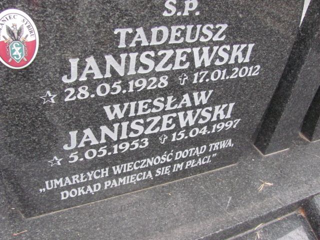 Tadeusz Janiszewski 1928 Polanica Zdrój - Grobonet - Wyszukiwarka osób pochowanych
