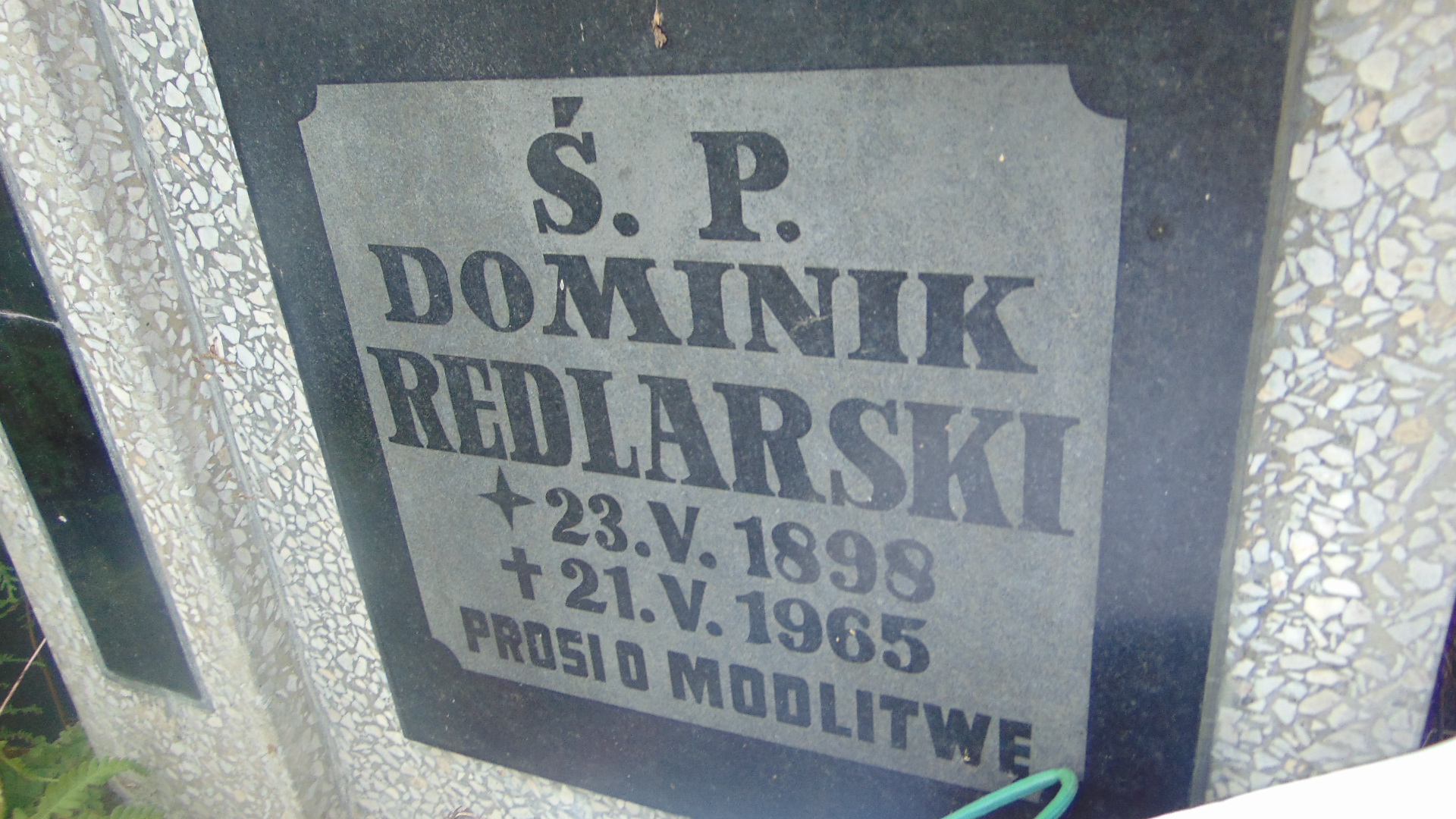Dominik Redlarski 1898 Polanica Zdrój - Grobonet - Wyszukiwarka osób pochowanych