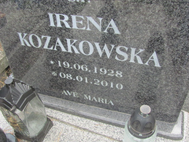 Irena Kozakowska 1928 Polanica Zdrój - Grobonet - Wyszukiwarka osób pochowanych