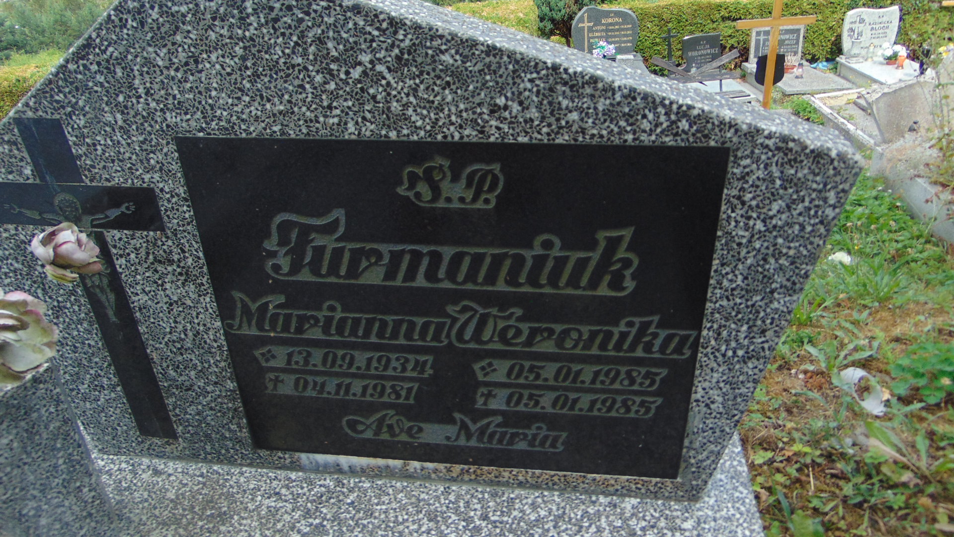 Weronika Furmaniuk 1985 Polanica Zdrój - Grobonet - Wyszukiwarka osób pochowanych