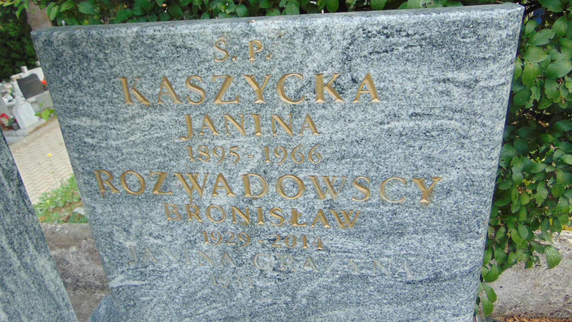 Janina Rozwadowska 1931 Polanica Zdrój - Grobonet - Wyszukiwarka osób pochowanych