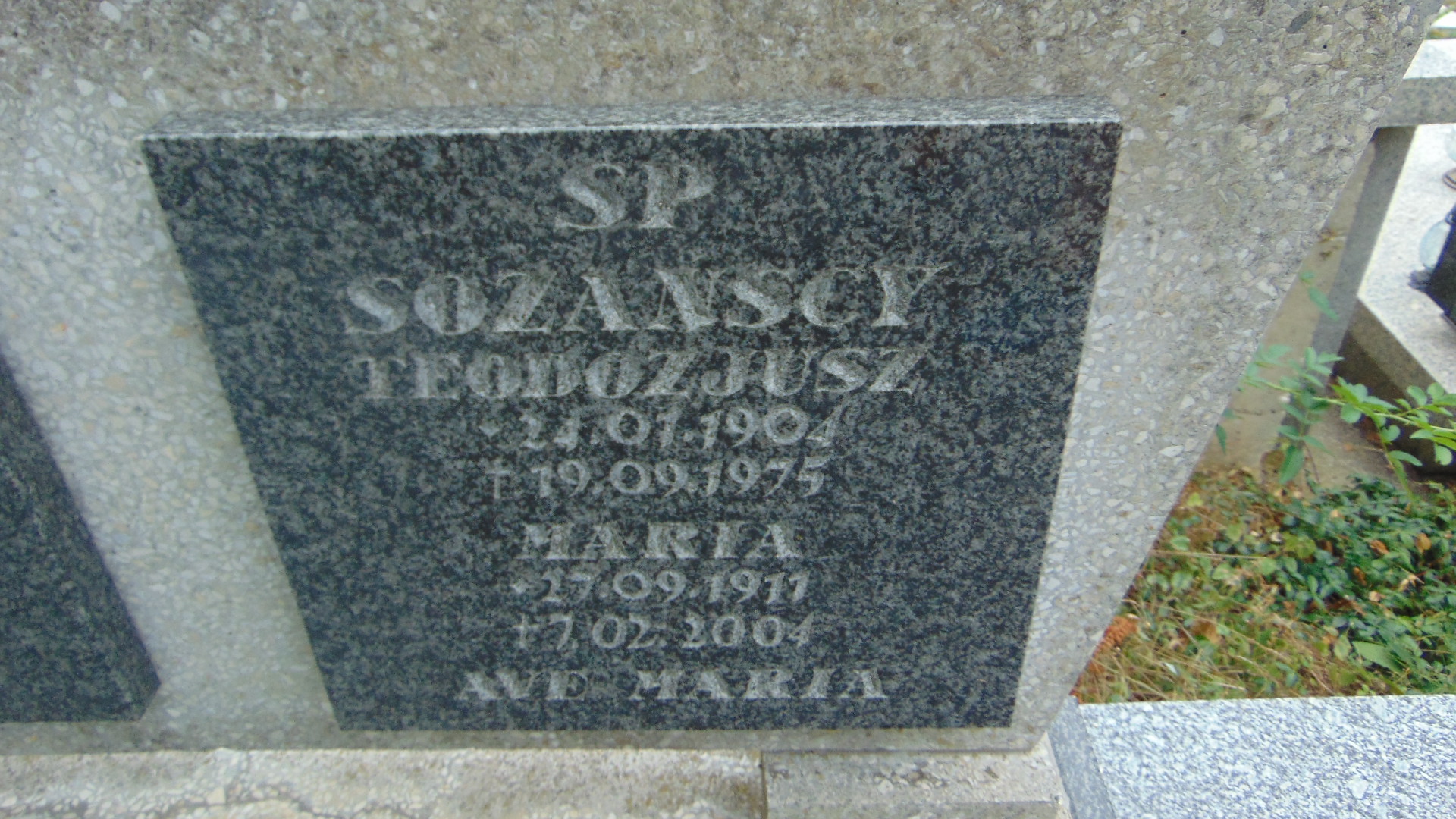 Maria Sozańska 1911 Polanica Zdrój - Grobonet - Wyszukiwarka osób pochowanych